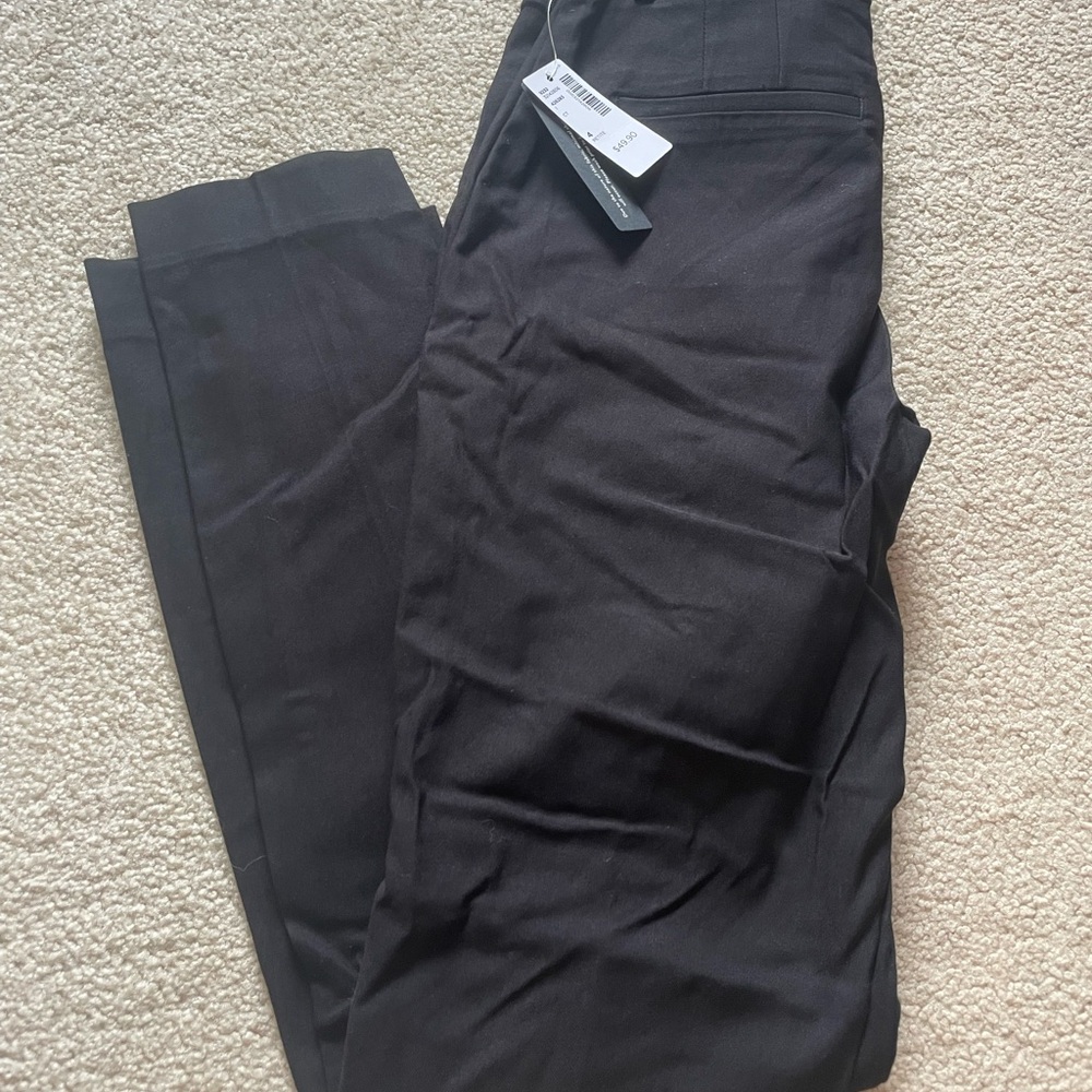 Reitmans Iconic Straight Leg Mid-Rise Pants in Black.